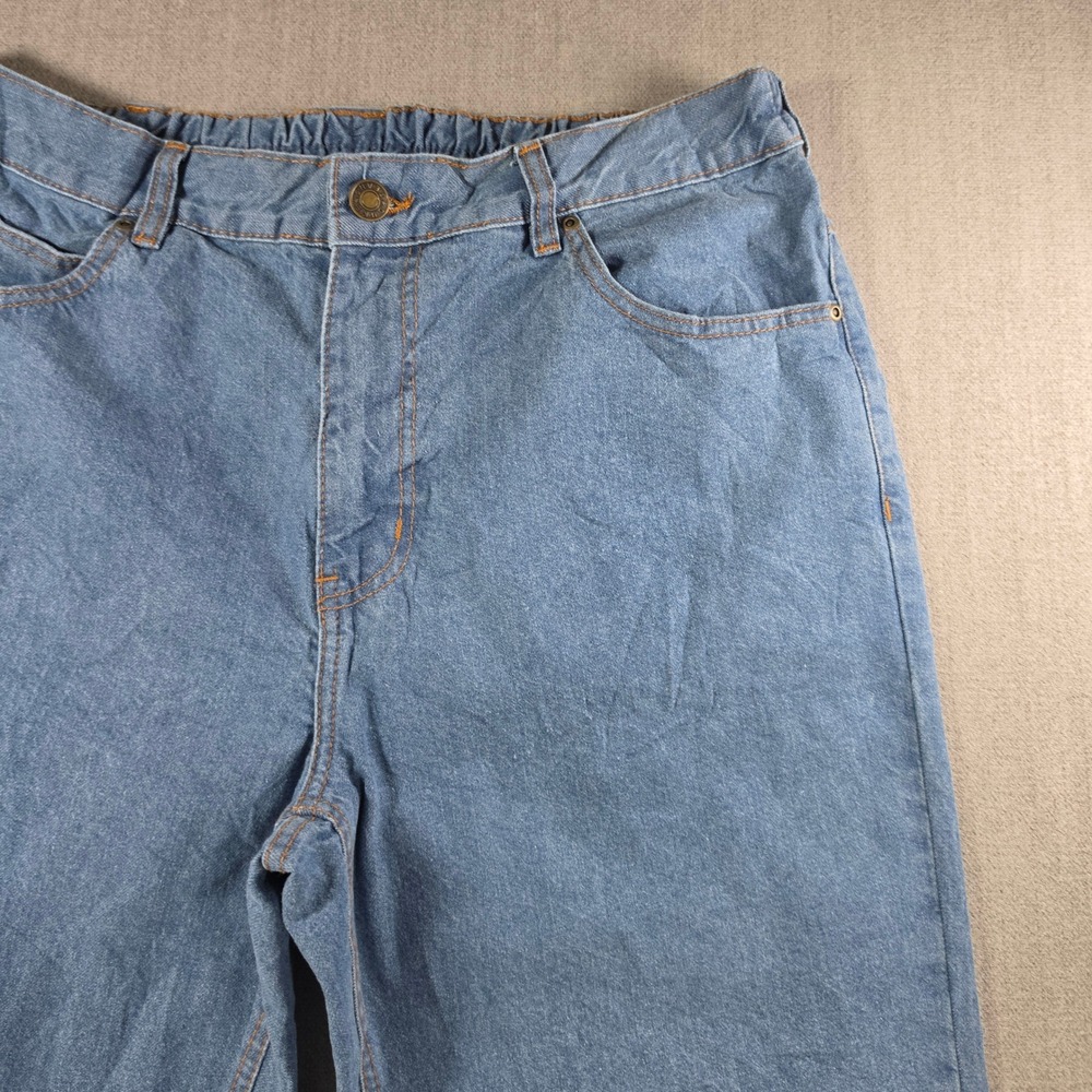 Duke Haband Relaxed Fit Jeans Men 38x30 M Blue Elastic Back Denim 100% Cotton - Picture 11 of 16